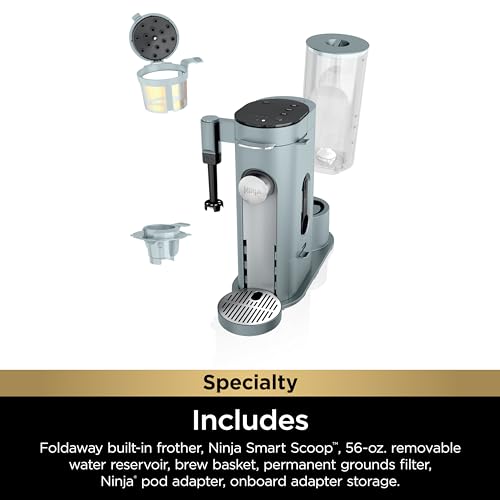 Ninja | Coffee Maker | Single Serve |Brew with Coffee Pods & Grounds| Compatible with K-Cup Coffee Pods | 4 Brew Styles, up to 24oz Cup Sizes & 56oz Removable Reservoir | Black | PB051
