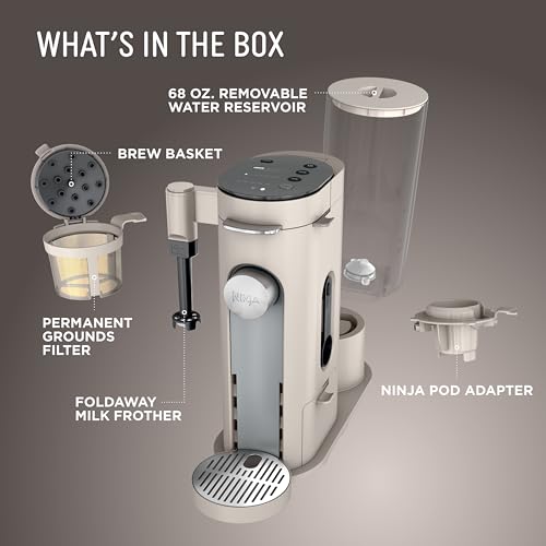 Ninja | Coffee Maker | Single Serve |Brew with Coffee Pods & Grounds| Compatible with K-Cup Coffee Pods | 4 Brew Styles, up to 24oz Cup Sizes & 56oz Removable Reservoir | Black | PB051