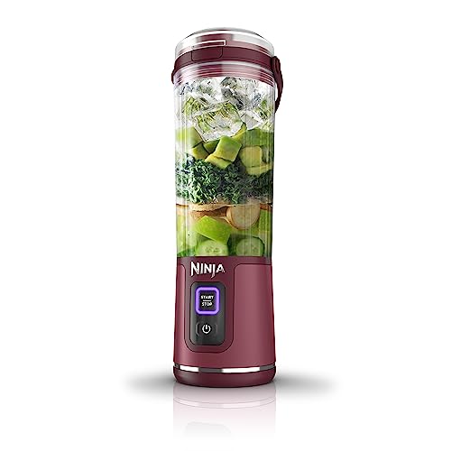 Ninja BC151NV Blast Portable Blender, Cordless, 18oz. Vessel, Personal Blender-for Shakes & Smoothies, BPA Free, Leakproof-Lid & Sip Spout, USB-C Rechargeable, Dishwasher Safe Parts, Denim Blue