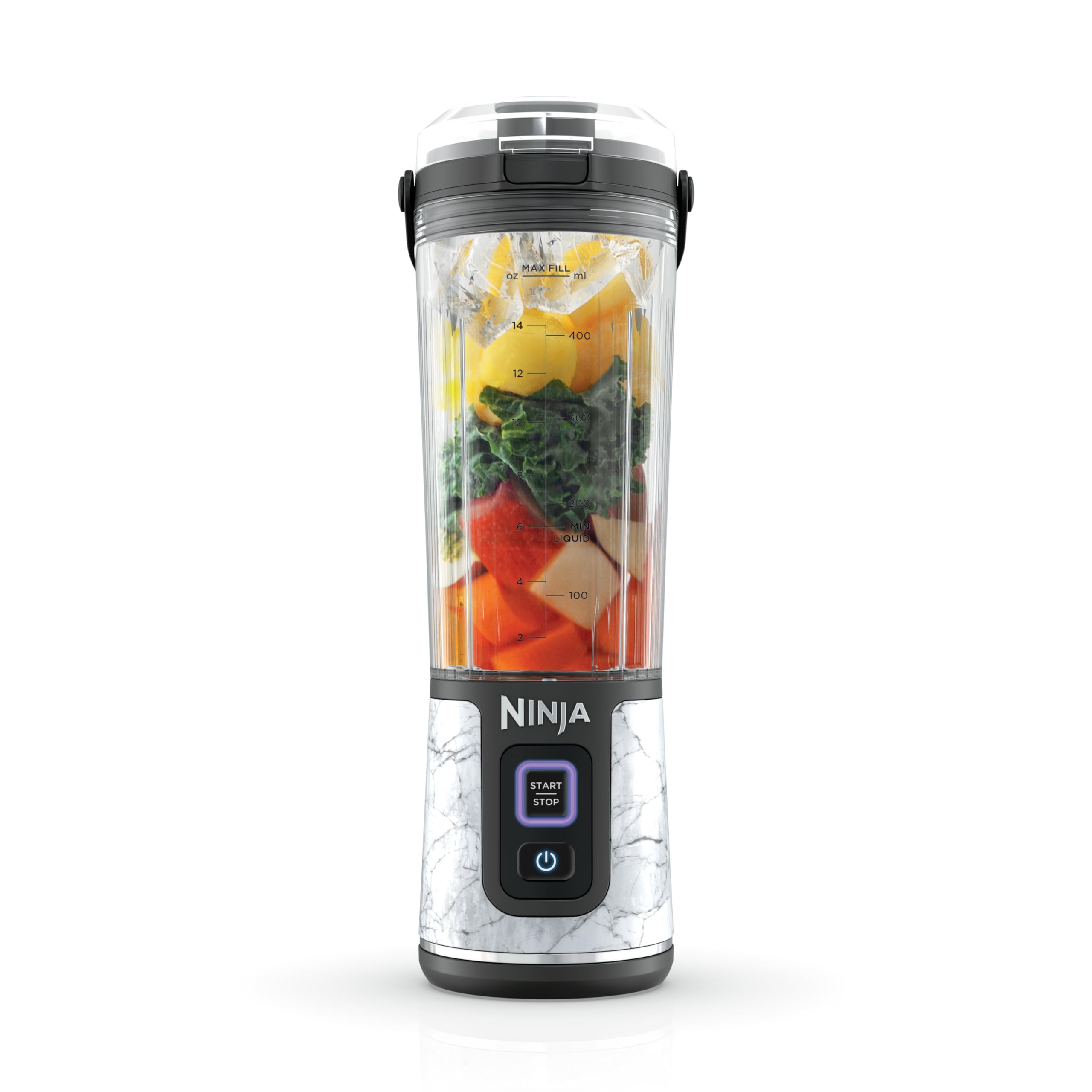 Ninja BC151NV Blast Portable Blender, Cordless, 18oz. Vessel, Personal Blender-for Shakes & Smoothies, BPA Free, Leakproof-Lid & Sip Spout, USB-C Rechargeable, Dishwasher Safe Parts, Denim Blue