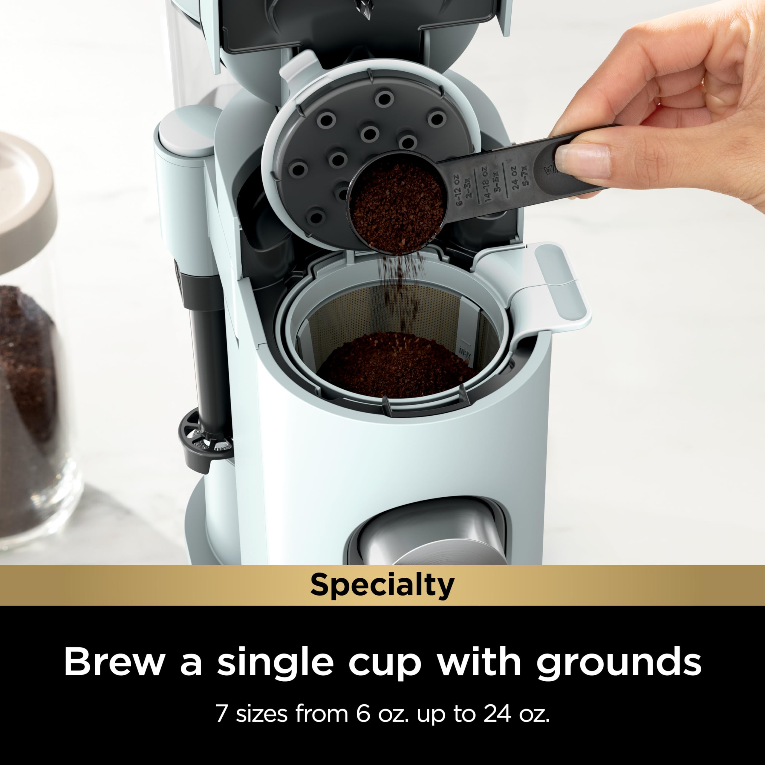 Ninja | Coffee Maker | Single Serve |Brew with Coffee Pods & Grounds| Compatible with K-Cup Coffee Pods | 4 Brew Styles, up to 24oz Cup Sizes & 56oz Removable Reservoir | Black | PB051