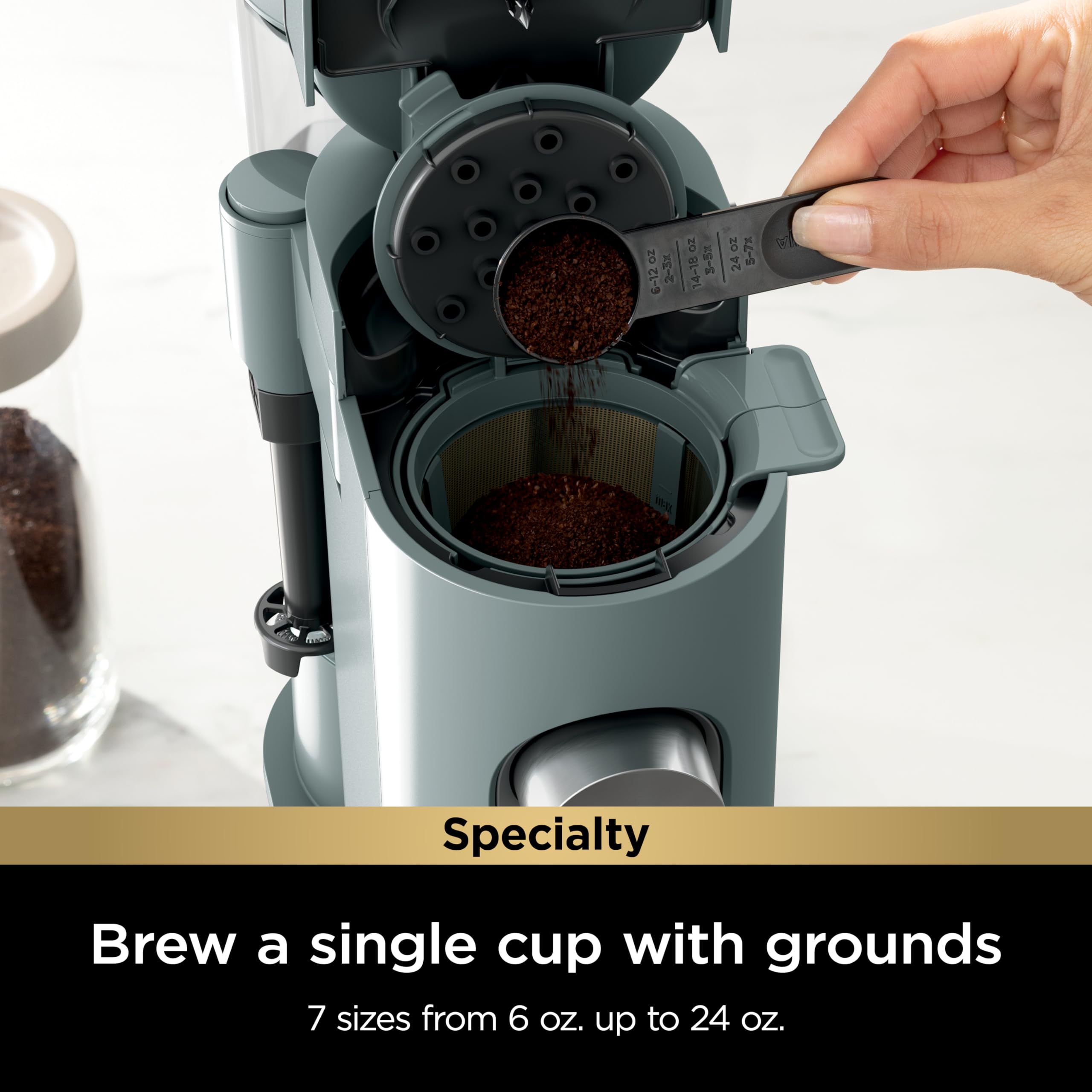 Ninja | Coffee Maker | Single Serve |Brew with Coffee Pods & Grounds| Compatible with K-Cup Coffee Pods | 4 Brew Styles, up to 24oz Cup Sizes & 56oz Removable Reservoir | Black | PB051