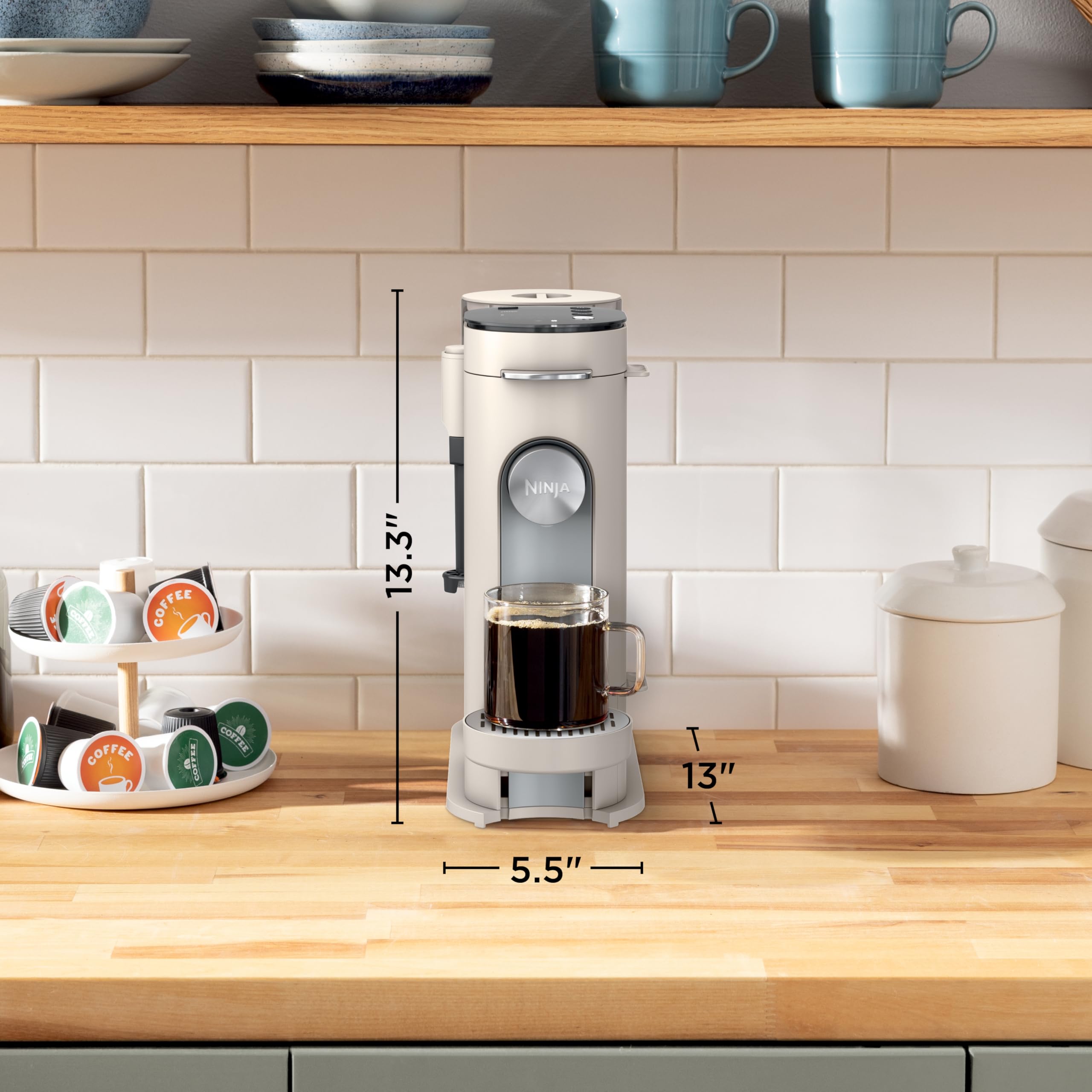 Ninja | Coffee Maker | Single Serve |Brew with Coffee Pods & Grounds| Compatible with K-Cup Coffee Pods | 4 Brew Styles, up to 24oz Cup Sizes & 56oz Removable Reservoir | Black | PB051
