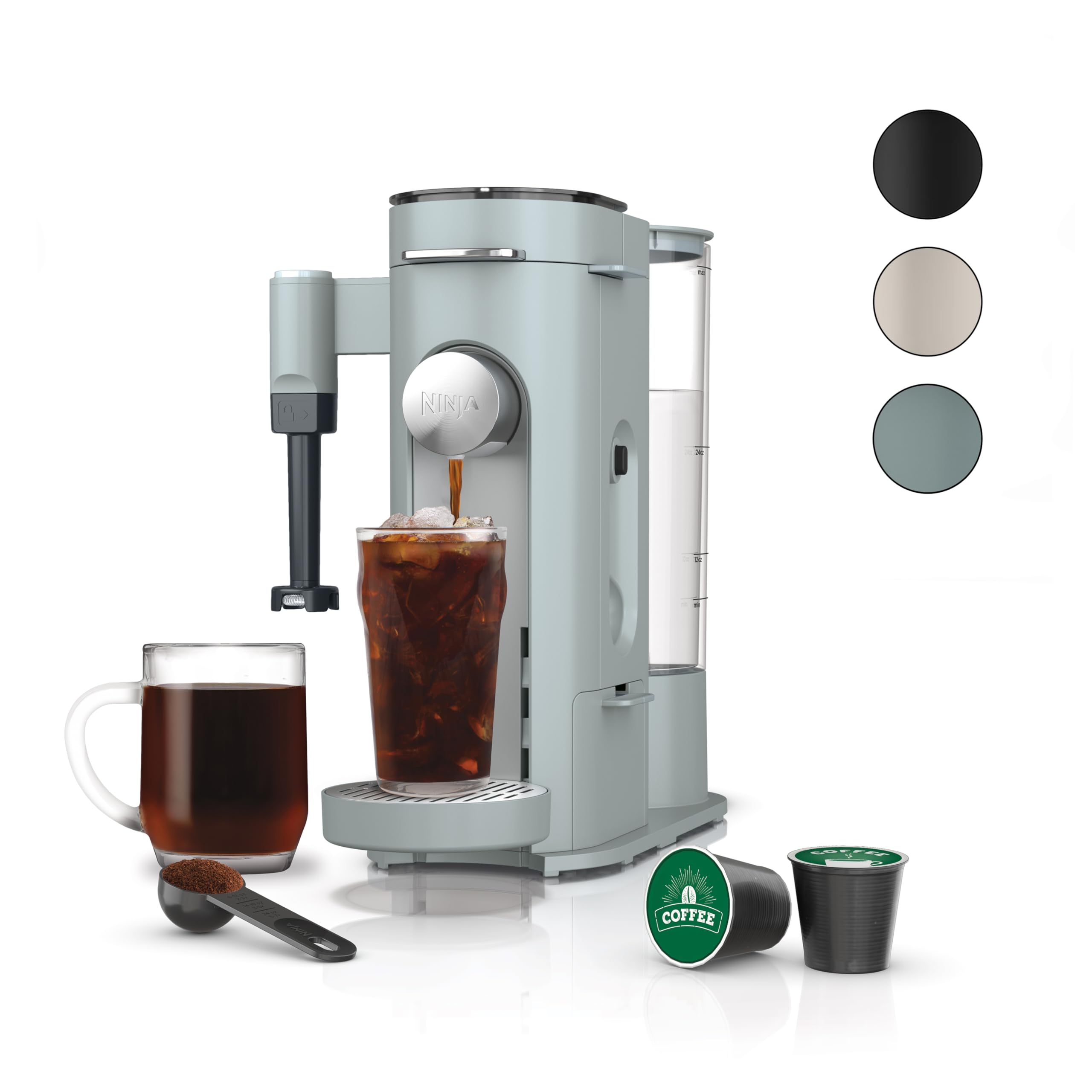 Ninja | Coffee Maker | Single Serve |Brew with Coffee Pods & Grounds| Compatible with K-Cup Coffee Pods | 4 Brew Styles, up to 24oz Cup Sizes & 56oz Removable Reservoir | Black | PB051