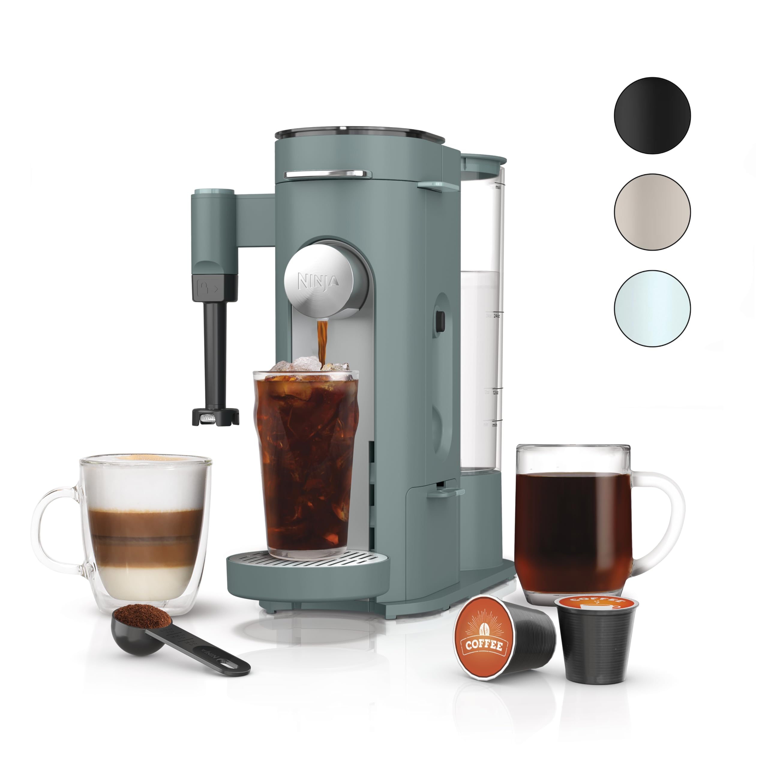 Ninja | Coffee Maker | Single Serve |Brew with Coffee Pods & Grounds| Compatible with K-Cup Coffee Pods | 4 Brew Styles, up to 24oz Cup Sizes & 56oz Removable Reservoir | Black | PB051