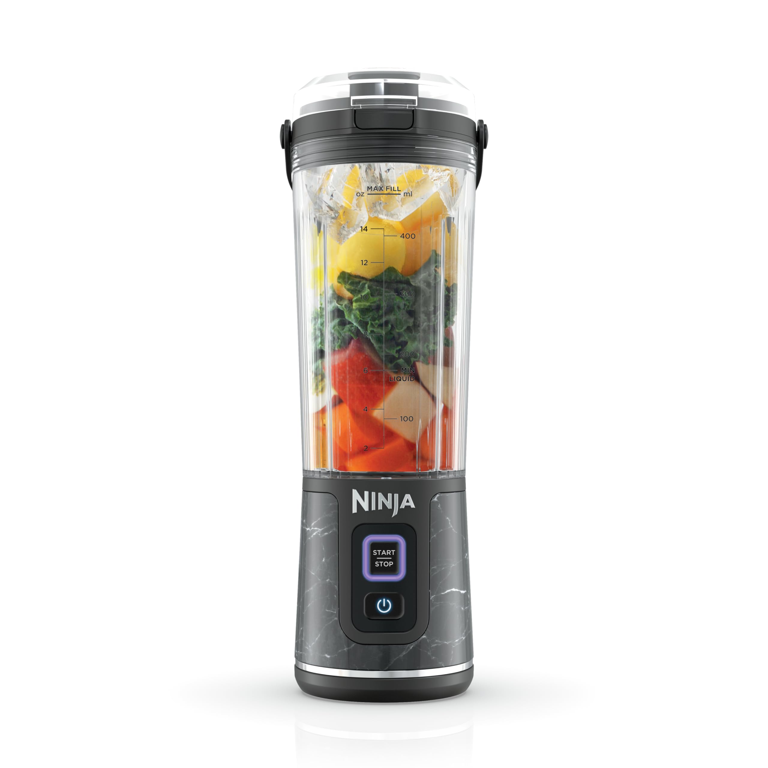 Ninja BC151NV Blast Portable Blender, Cordless, 18oz. Vessel, Personal Blender-for Shakes & Smoothies, BPA Free, Leakproof-Lid & Sip Spout, USB-C Rechargeable, Dishwasher Safe Parts, Denim Blue