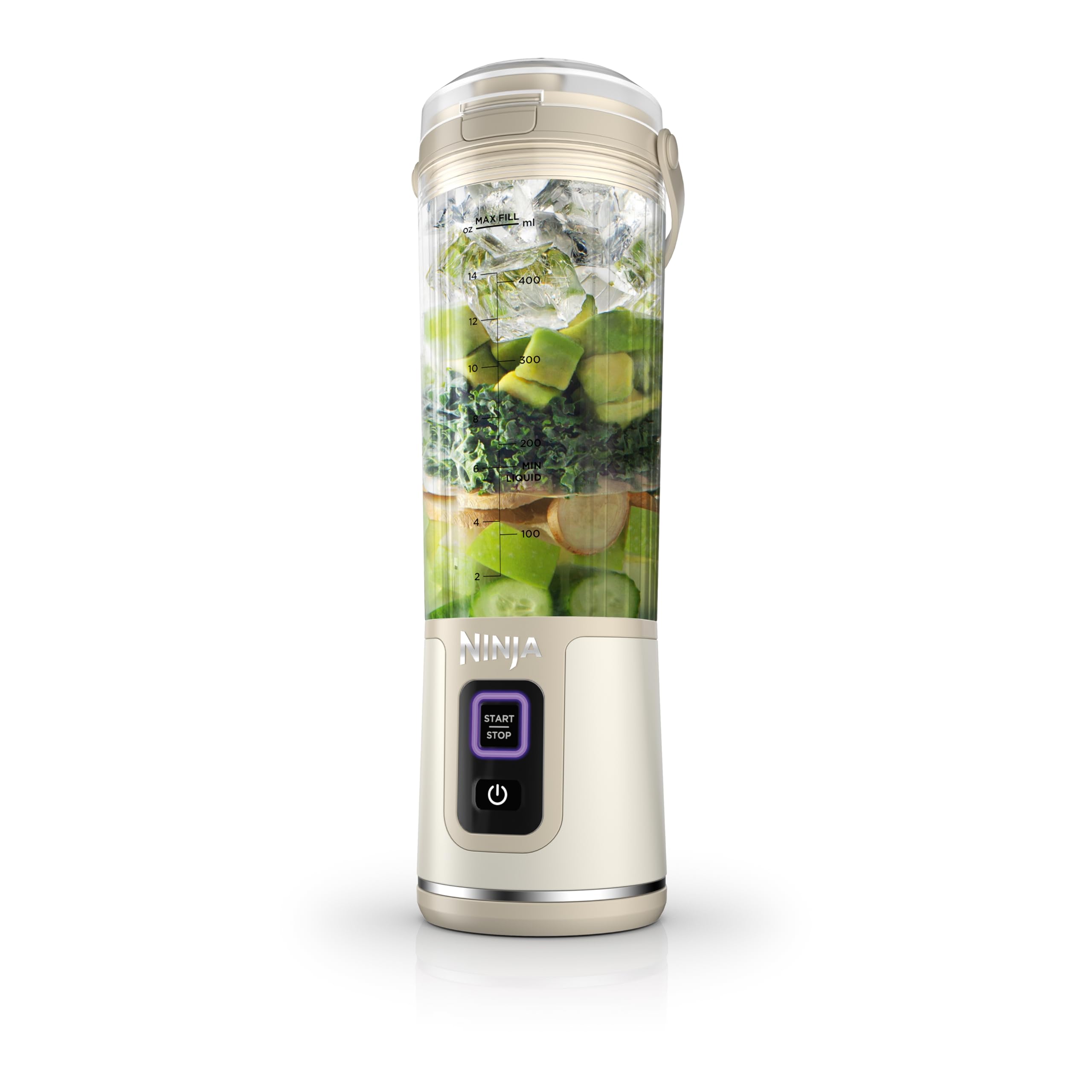 Ninja BC151NV Blast Portable Blender, Cordless, 18oz. Vessel, Personal Blender-for Shakes & Smoothies, BPA Free, Leakproof-Lid & Sip Spout, USB-C Rechargeable, Dishwasher Safe Parts, Denim Blue