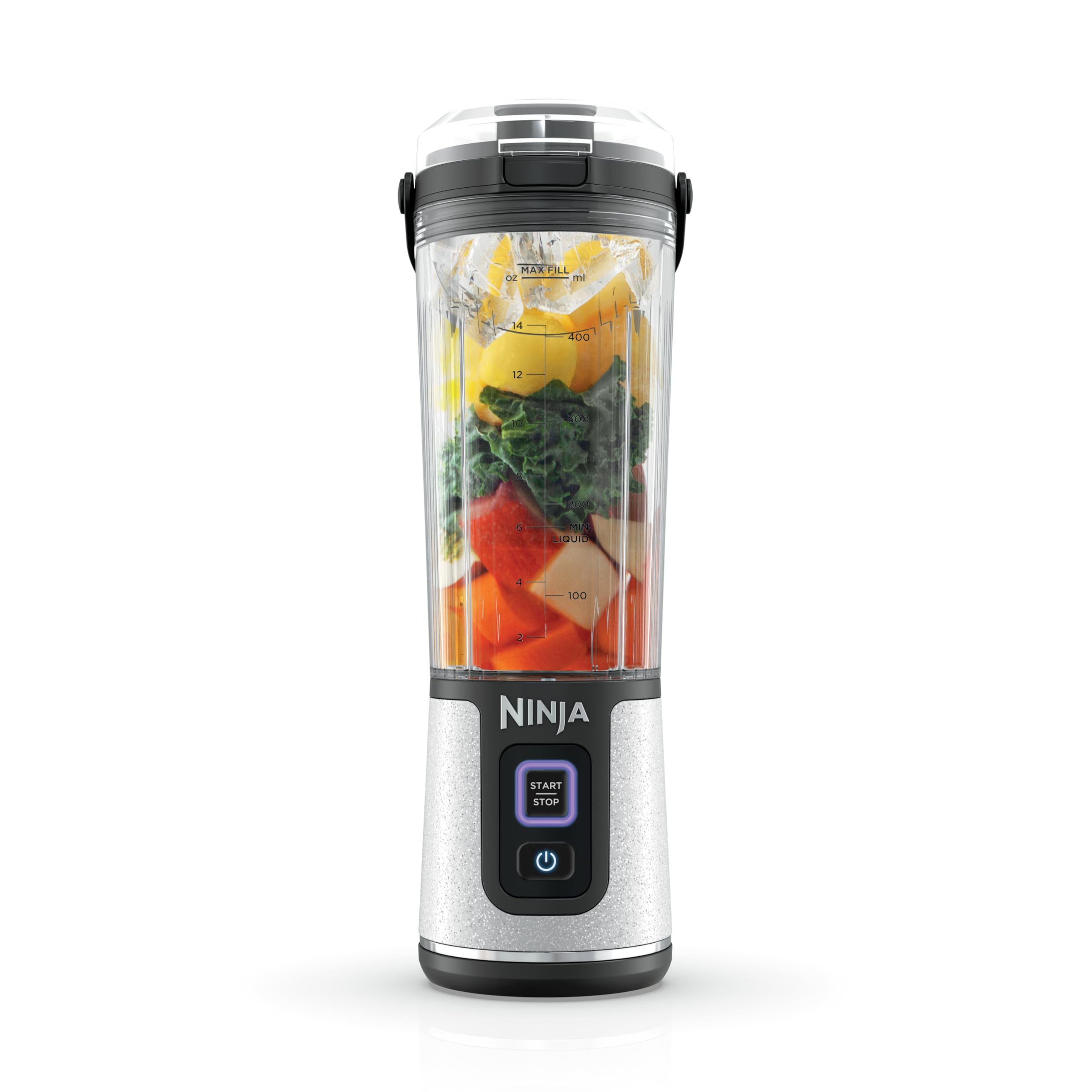 Ninja BC151NV Blast Portable Blender, Cordless, 18oz. Vessel, Personal Blender-for Shakes & Smoothies, BPA Free, Leakproof-Lid & Sip Spout, USB-C Rechargeable, Dishwasher Safe Parts, Denim Blue