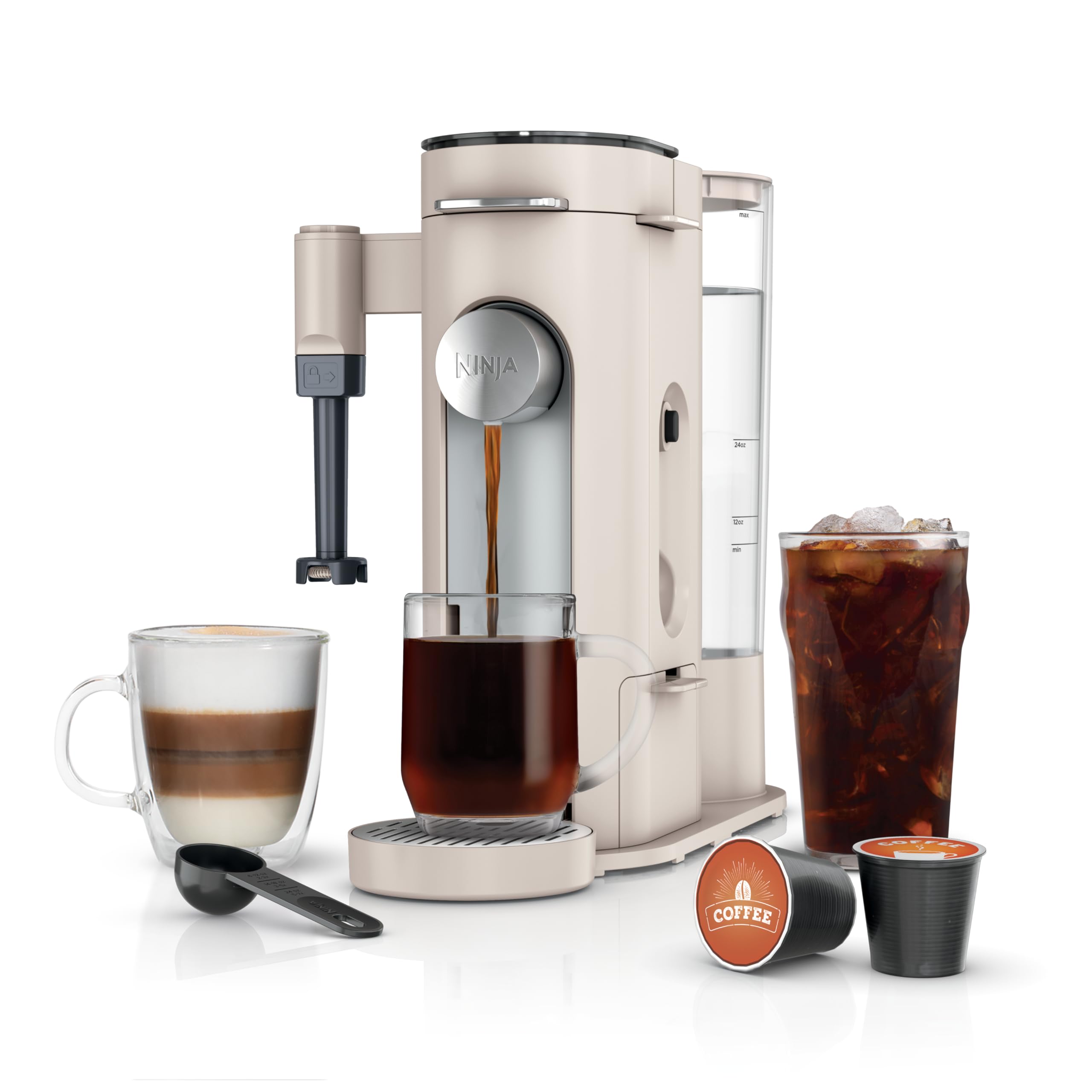 Ninja | Coffee Maker | Single Serve |Brew with Coffee Pods & Grounds| Compatible with K-Cup Coffee Pods | 4 Brew Styles, up to 24oz Cup Sizes & 56oz Removable Reservoir | Black | PB051