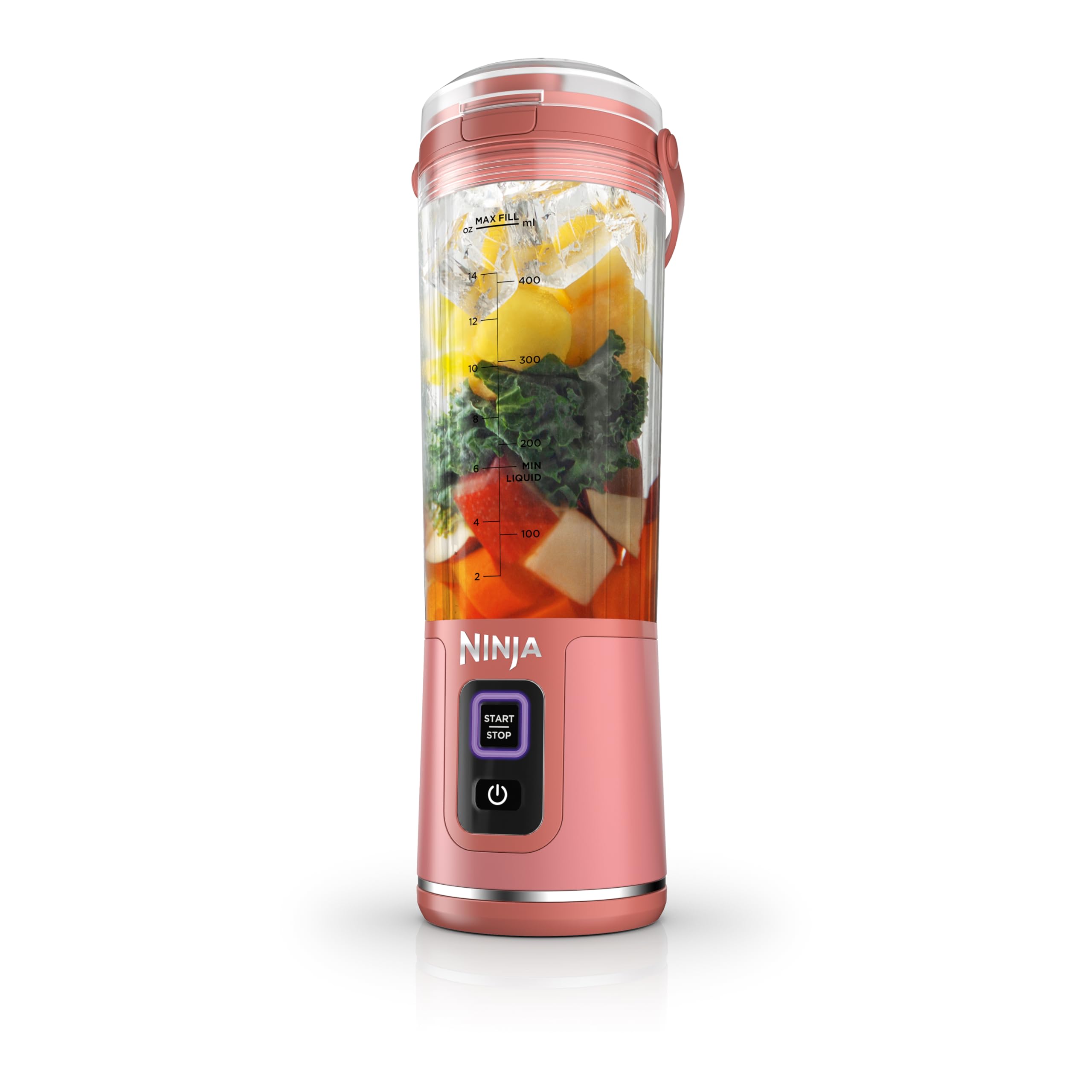 Ninja BC151NV Blast Portable Blender, Cordless, 18oz. Vessel, Personal Blender-for Shakes & Smoothies, BPA Free, Leakproof-Lid & Sip Spout, USB-C Rechargeable, Dishwasher Safe Parts, Denim Blue