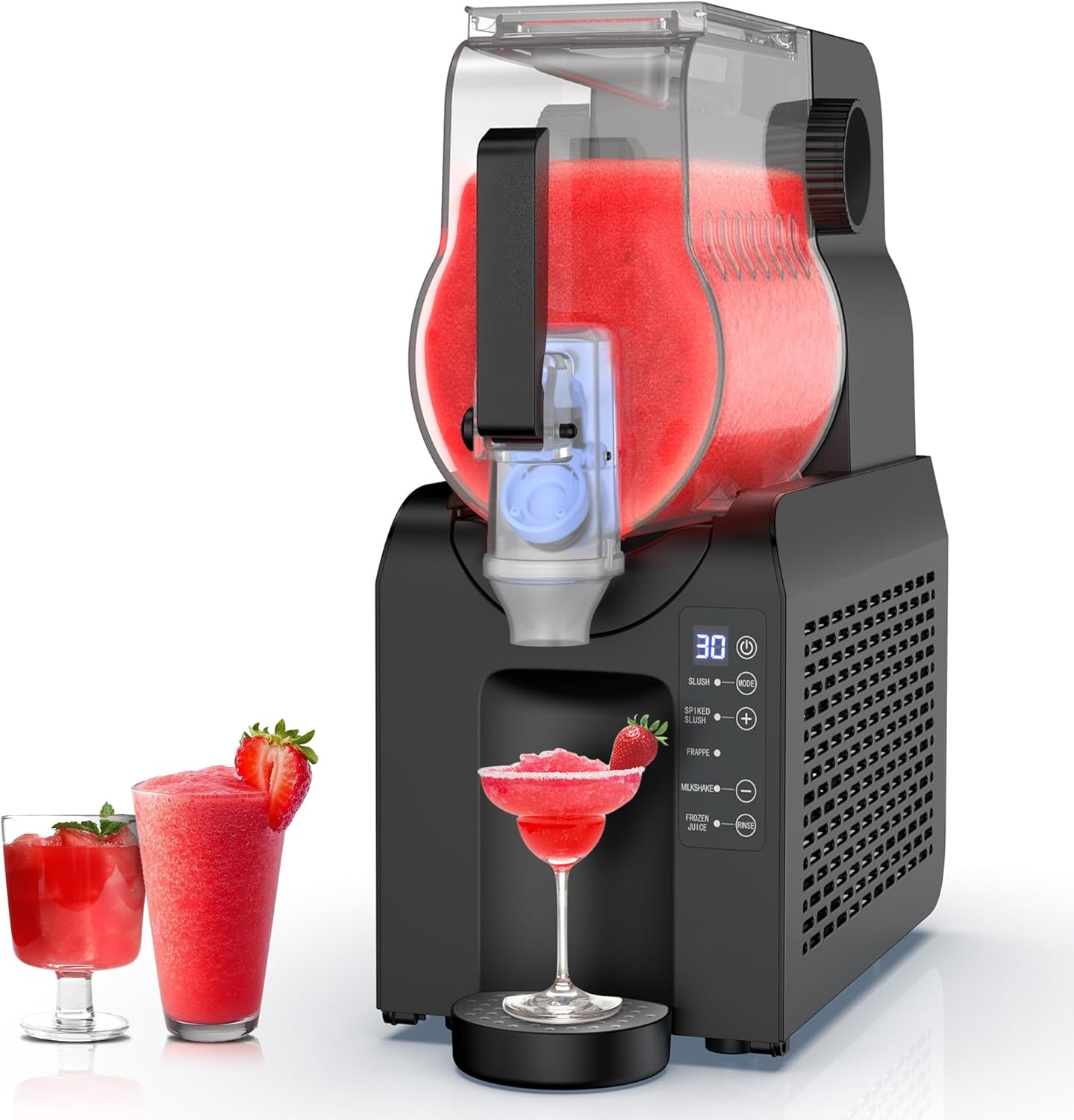 Commercial Slushy Machine, 88 oz. Slushy Maker Machine for Home, No Ice Needed, Slushie Machine with Adjustable Smoothie Thickness, Frozen Drink Machine for Smoothies, Frappés, Milkshakes, Cocktails