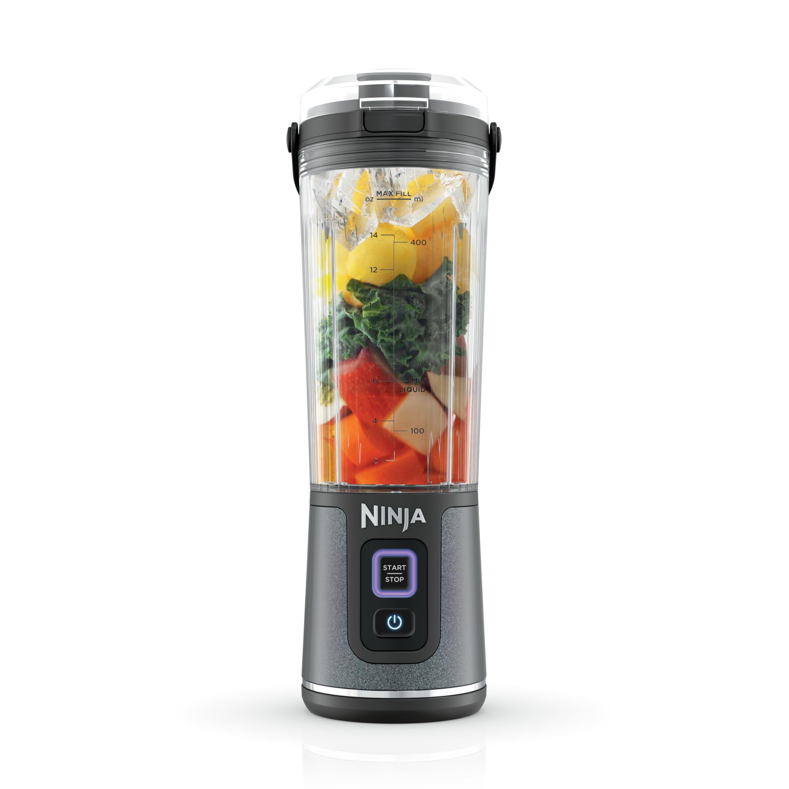 Ninja BC151NV Blast Portable Blender, Cordless, 18oz. Vessel, Personal Blender-for Shakes & Smoothies, BPA Free, Leakproof-Lid & Sip Spout, USB-C Rechargeable, Dishwasher Safe Parts, Denim Blue
