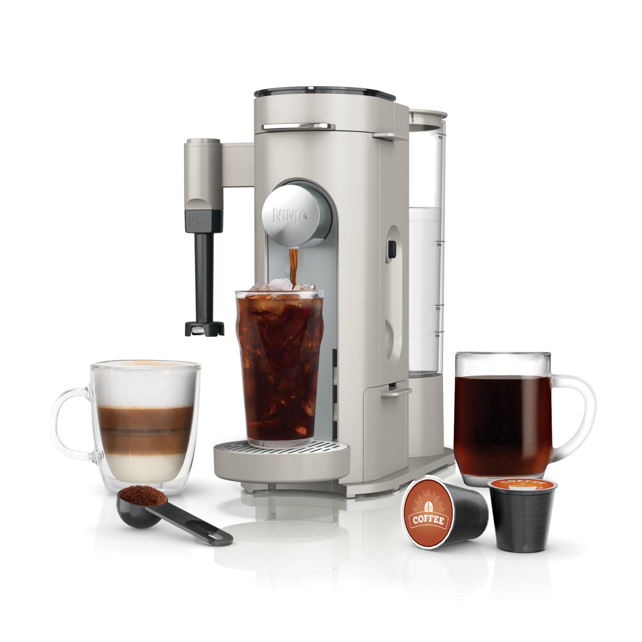 Ninja | Coffee Maker | Single Serve |Brew with Coffee Pods & Grounds| Compatible with K-Cup Coffee Pods | 4 Brew Styles, up to 24oz Cup Sizes & 56oz Removable Reservoir | Black | PB051