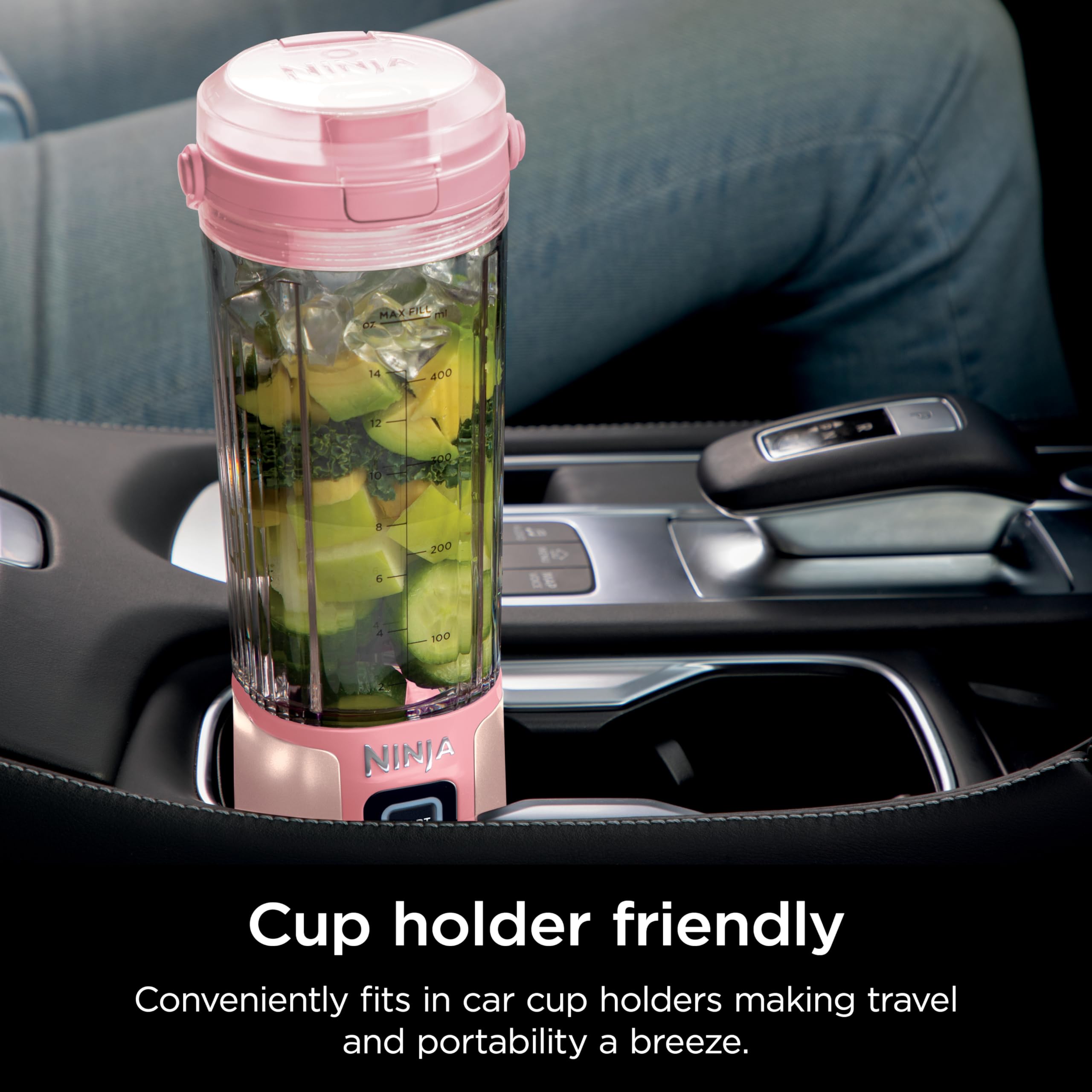 Ninja BC151NV Blast Portable Blender, Cordless, 18oz. Vessel, Personal Blender-for Shakes & Smoothies, BPA Free, Leakproof-Lid & Sip Spout, USB-C Rechargeable, Dishwasher Safe Parts, Denim Blue