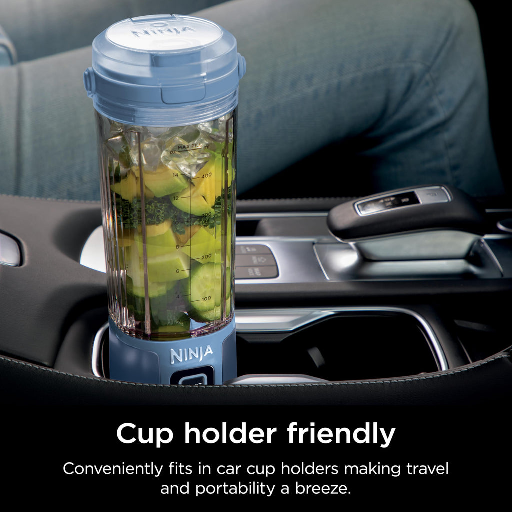 Ninja BC151NV Blast Portable Blender, Cordless, 18oz. Vessel, Personal Blender-for Shakes & Smoothies, BPA Free, Leakproof-Lid & Sip Spout, USB-C Rechargeable, Dishwasher Safe Parts, Denim Blue